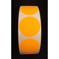 F3725 rol @ 2.000 etiketten permanent rond 35 fluor oranje blanco F3725 rol @ 2.000 etiketten permanent rond 35 fluor oranje blanco